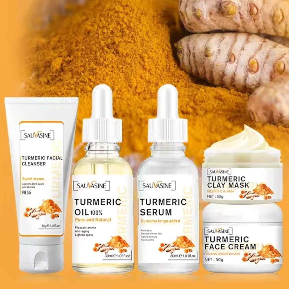 Turmeric 5 Piece Self-Care Bundle:Skin, Turmeric, Natural, Like, Potent, Ingredients, Routine, Truly, Feel, Tone